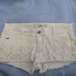 Hollister Women's White Shorts